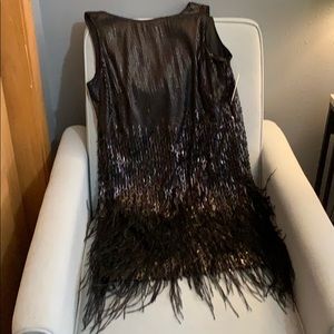 Jessica Simpson sequence and Ostrich feather dress